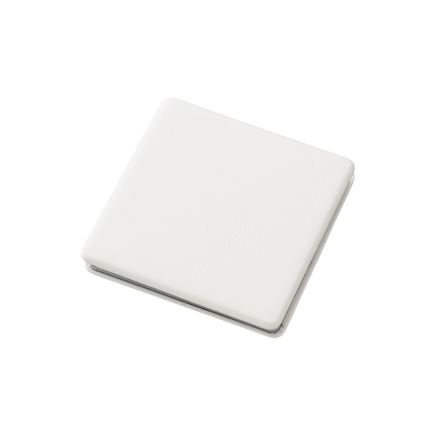 全面印刷できる合皮コンパクトミラー　スクエア（両面対応）