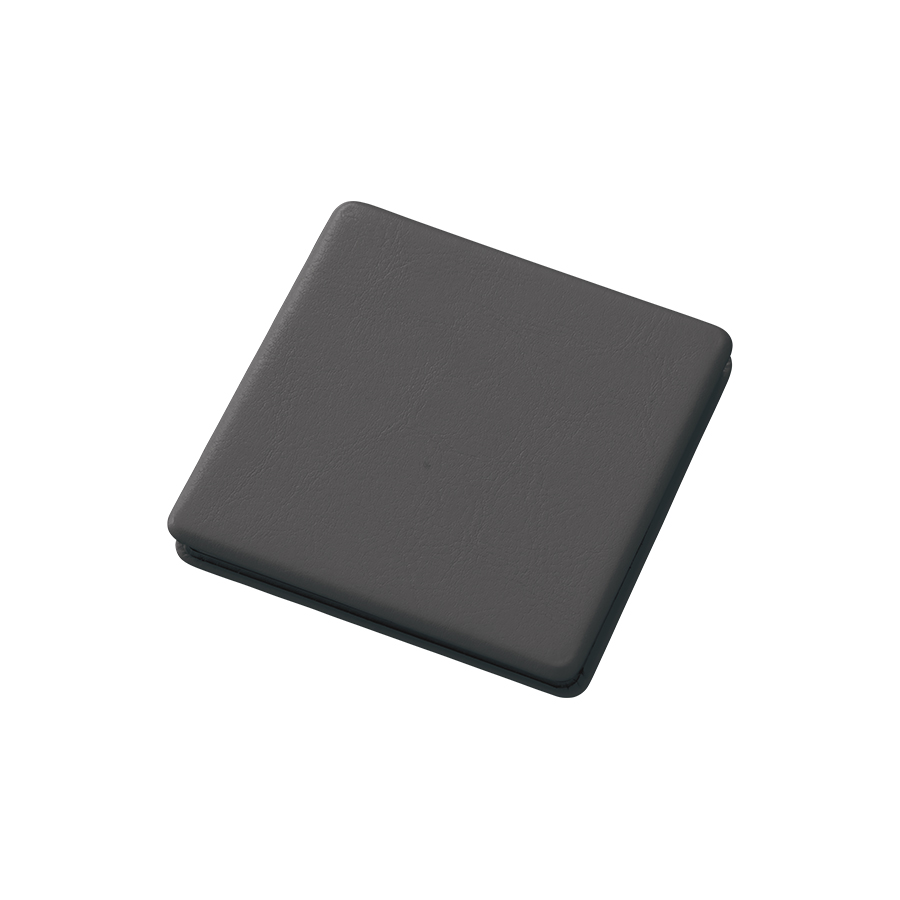 全面印刷できる合皮コンパクトミラー　スクエア（両面対応）