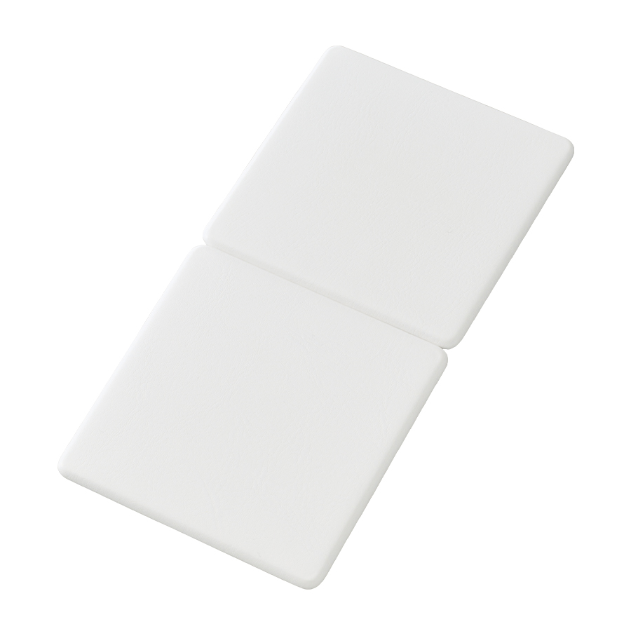 全面印刷できる合皮コンパクトミラー　スクエア（両面対応）