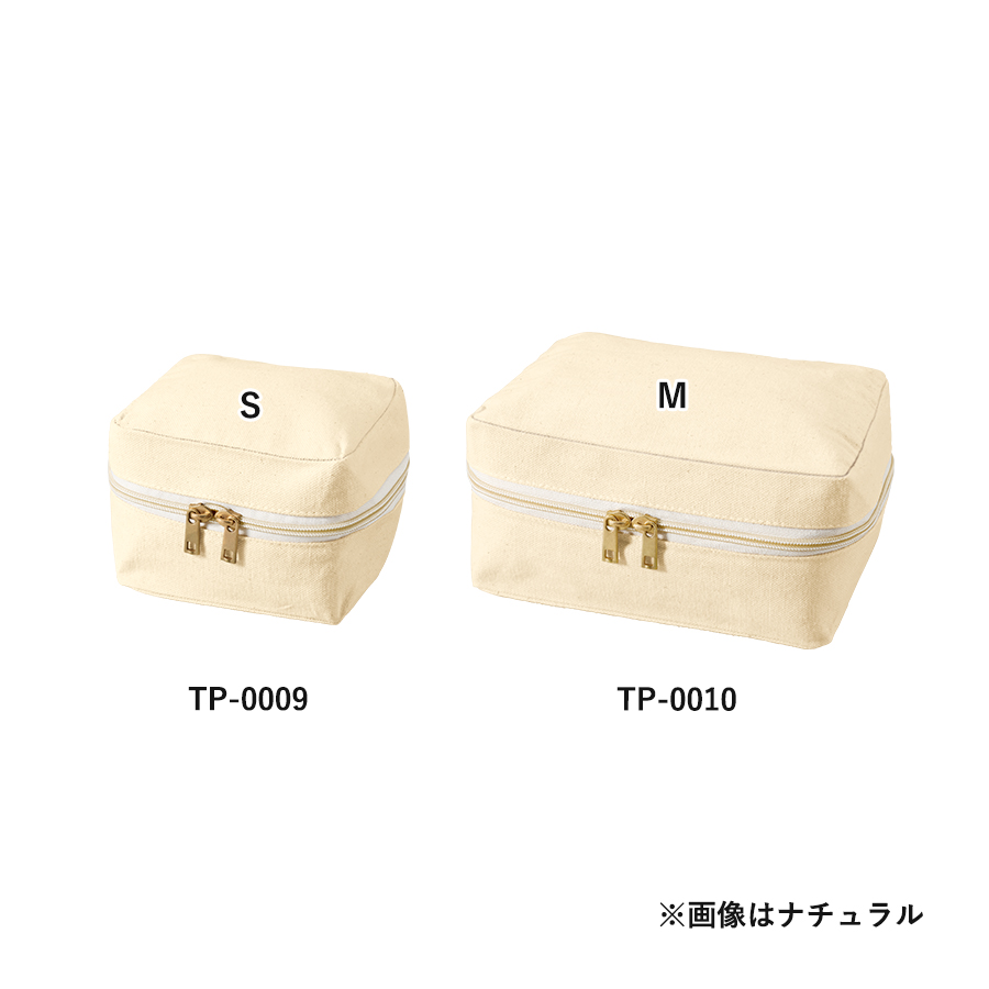 キャンバススクエアファスナーポーチ（S）