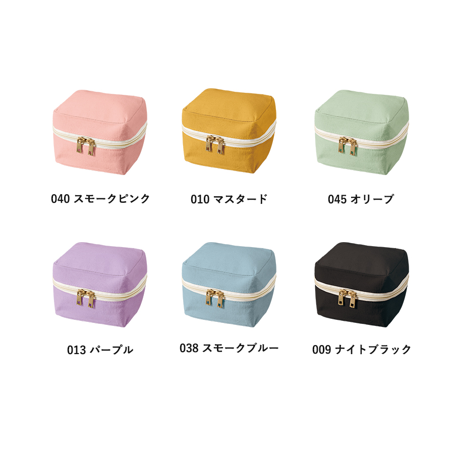 キャンバススクエアファスナーポーチ（S）