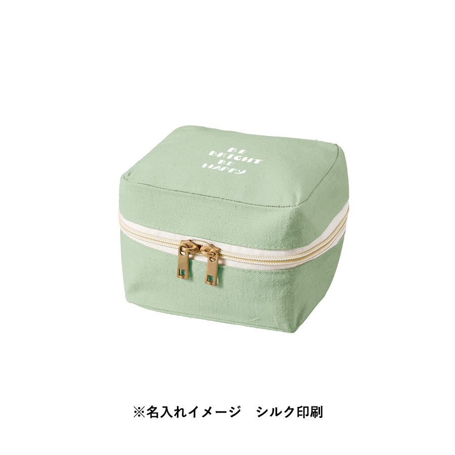 キャンバススクエアファスナーポーチ（S）