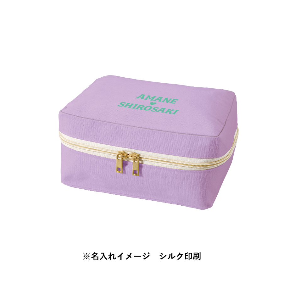 キャンバススクエアファスナーポーチ（M）