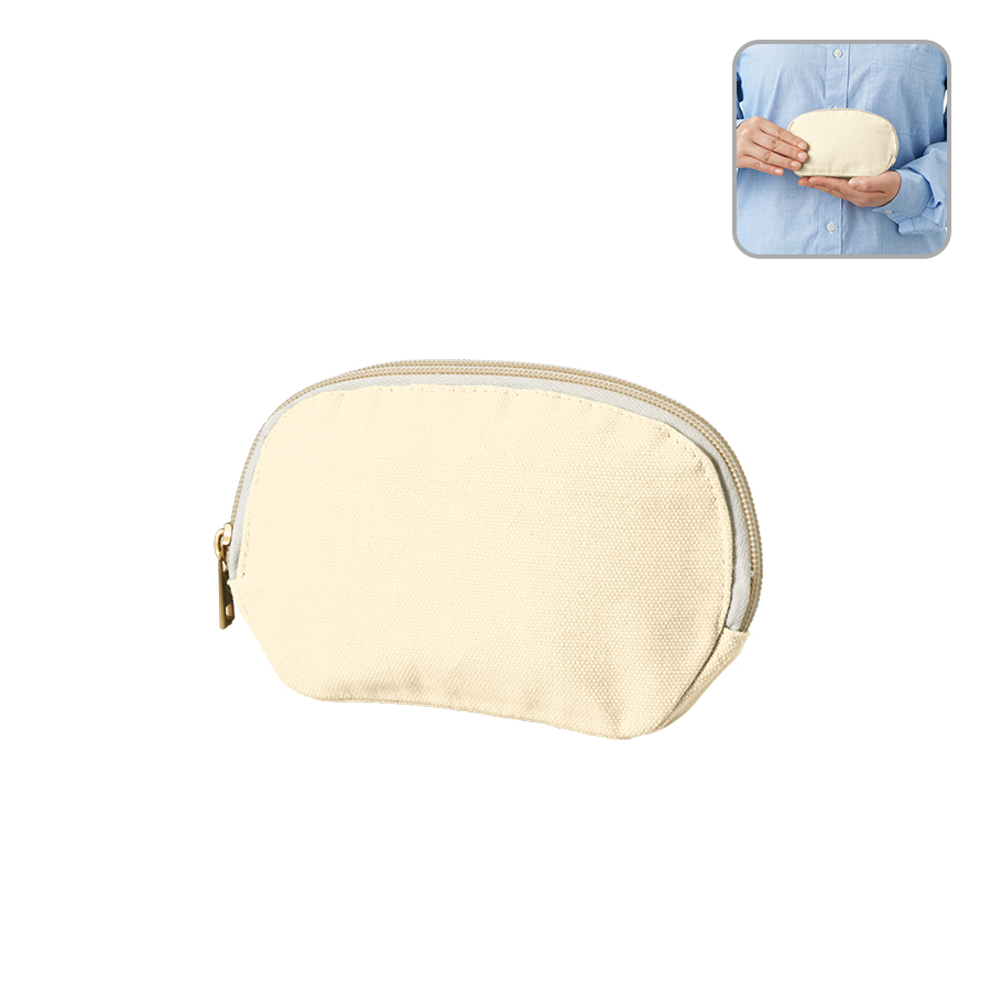 キャンバスラウンドティッシュポーチ（カラー：ナチュラル＋6色）