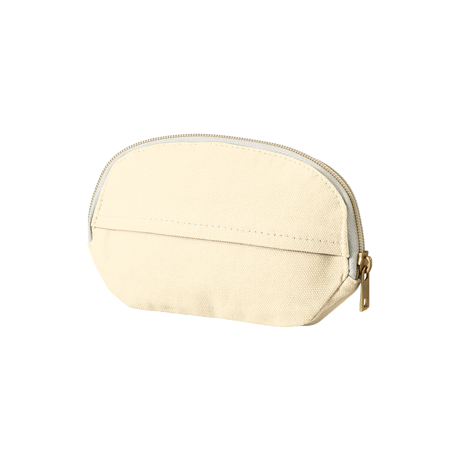 キャンバスラウンドティッシュポーチ　ナチュラル