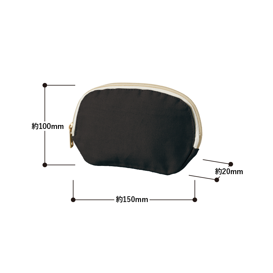 キャンバスラウンドティッシュポーチ