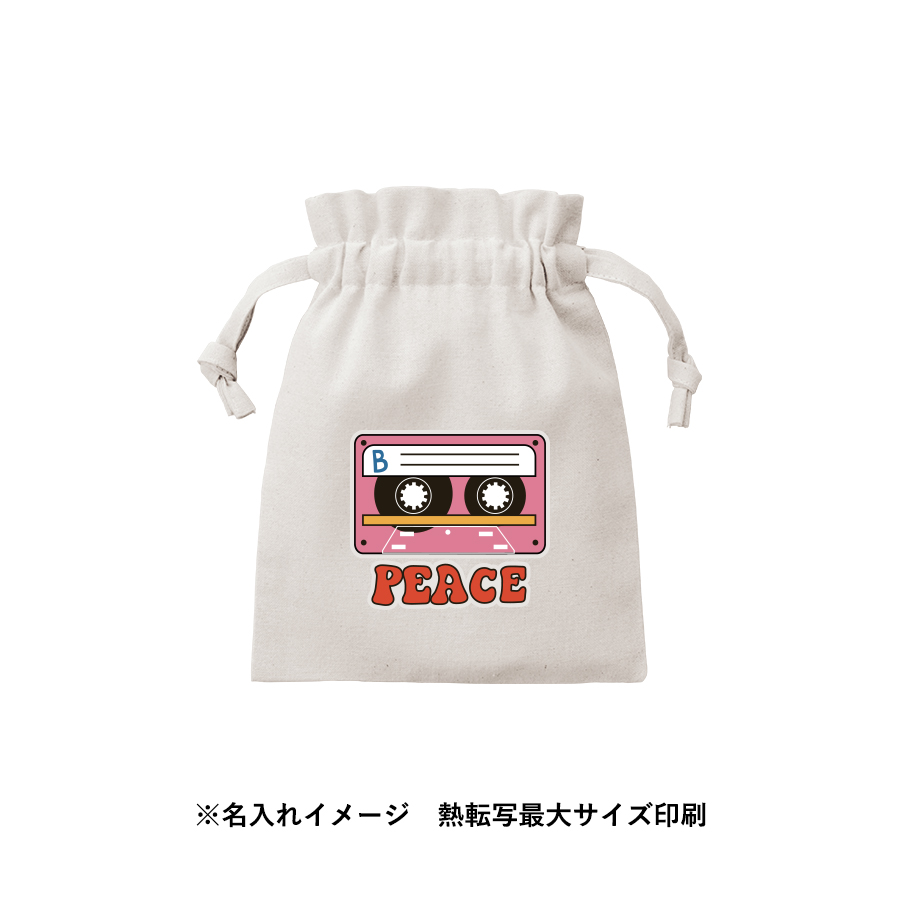 厚手コットンフリル巾着（S）