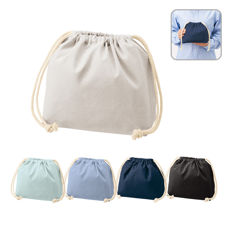 TP-0017厚手コットンポーチ巾着（M）