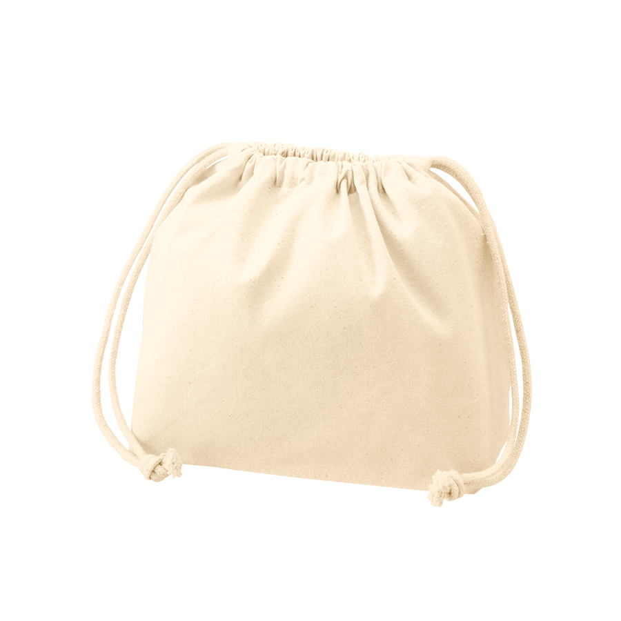 厚手コットンポーチ巾着（M）ナチュラル
