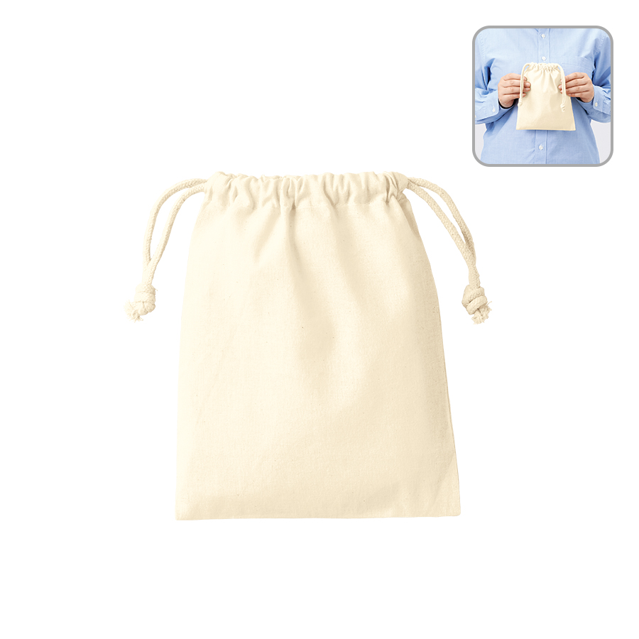 TP-0036-008コットン巾着（S）　ナチュラル