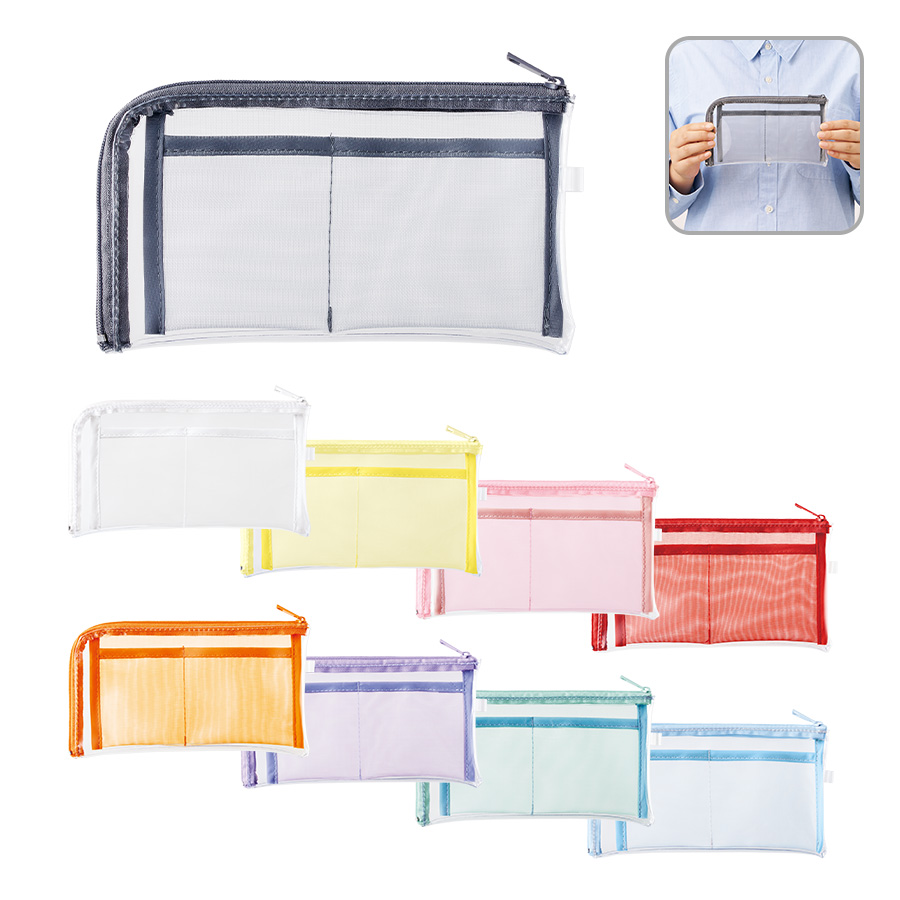 TP-0041メッシュポケットクリアロングポーチ