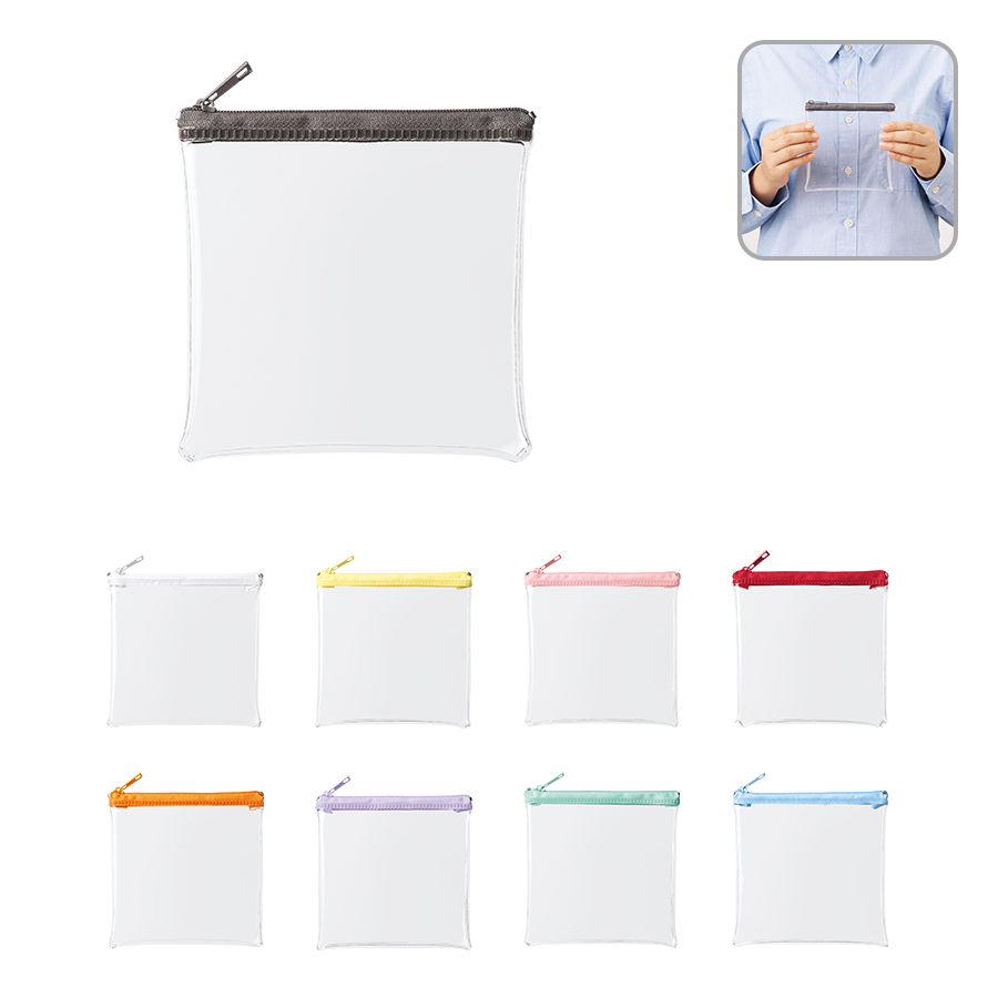 TP-0042カラーファスナークリアポーチ（S）