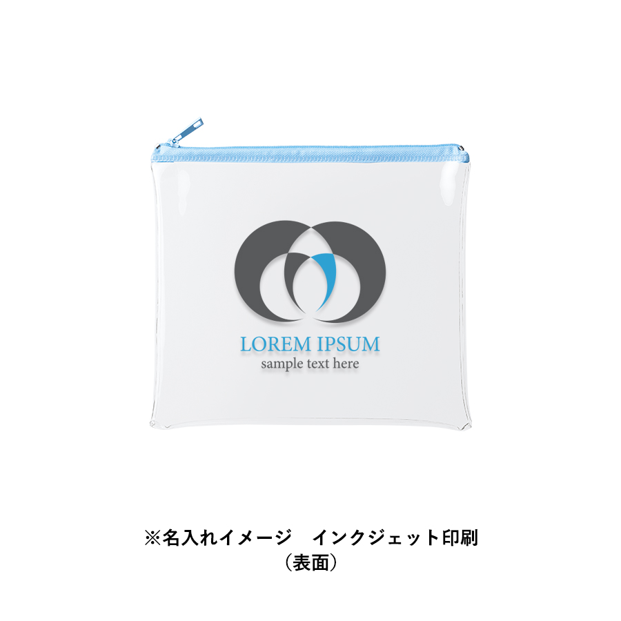 カラーファスナークリアポーチ（M）