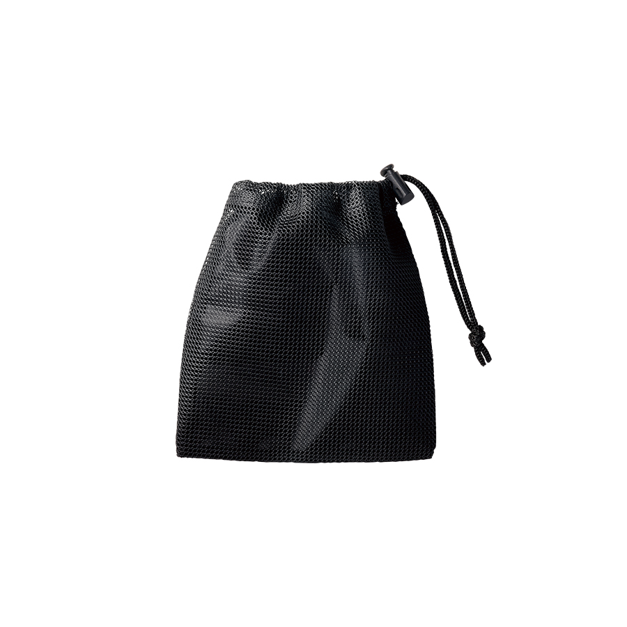 メッシュポリ巾着（S）　ブラック