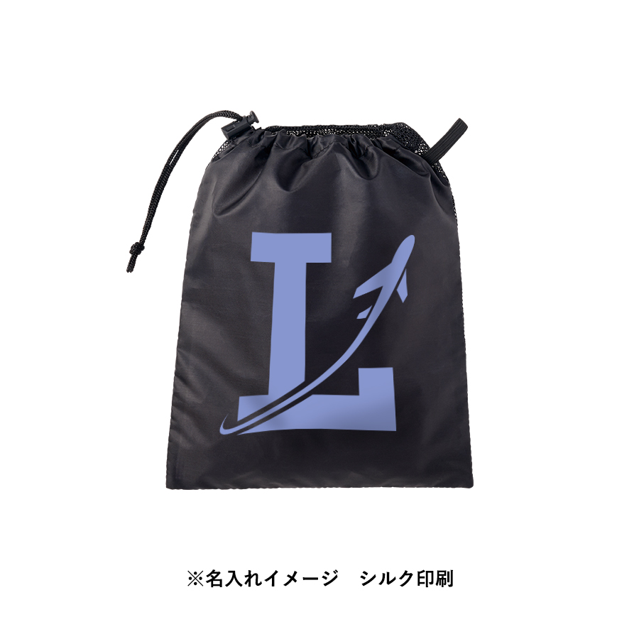 メッシュポリ巾着（M）　ブラック