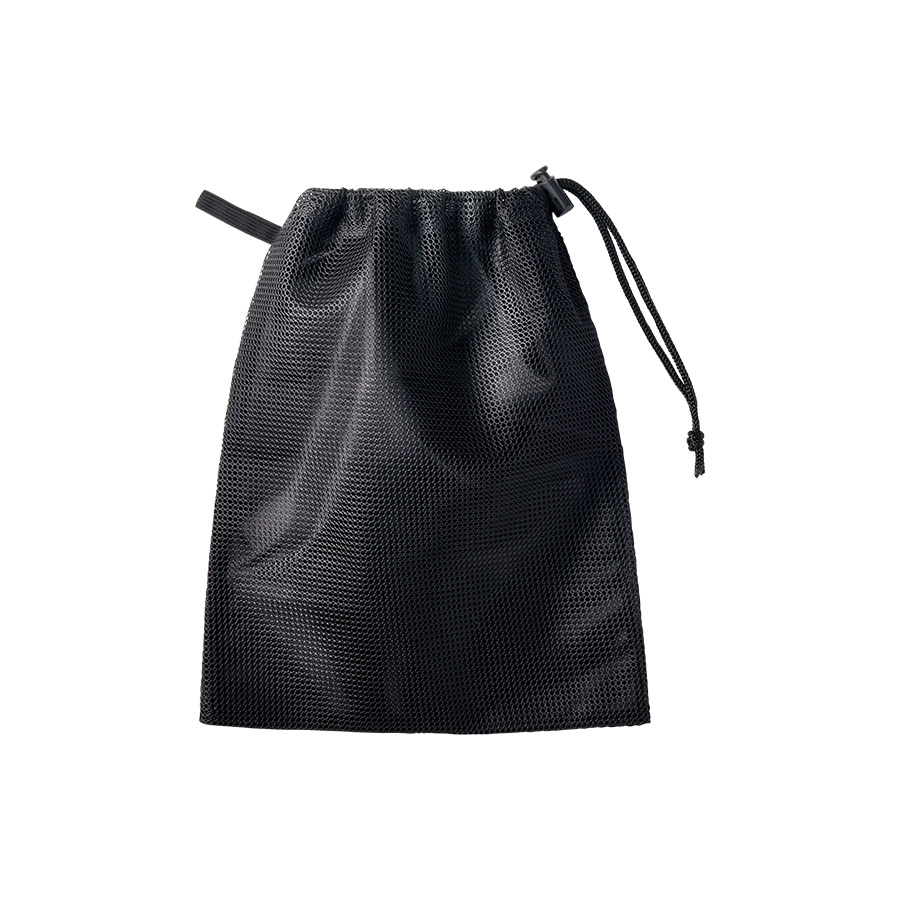 メッシュポリ巾着（M）　ブラック