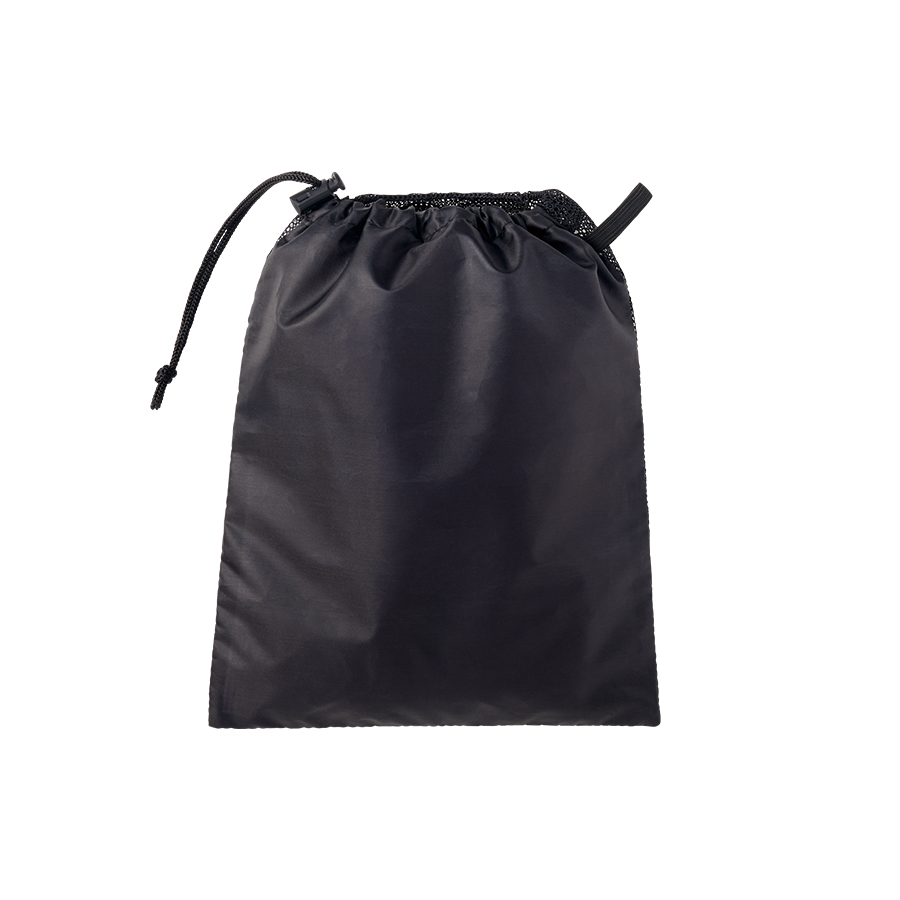 メッシュポリ巾着（M）　ブラック