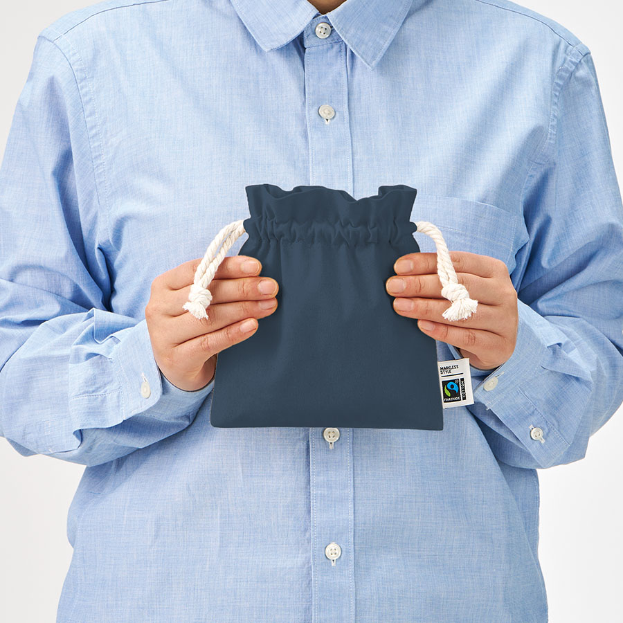 フェアトレードコットンフリル巾着（S）