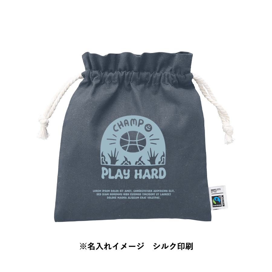 フェアトレードコットンフリル巾着（M）