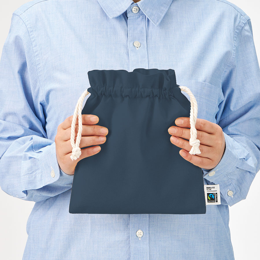 フェアトレードコットンフリル巾着（M）