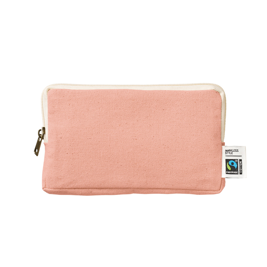 フェアトレードコットンスリムスクエアポーチ（M）