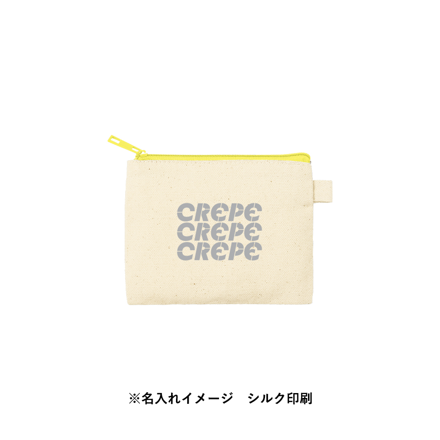 カラーファスナーキャンバスフラットポーチ（SS）