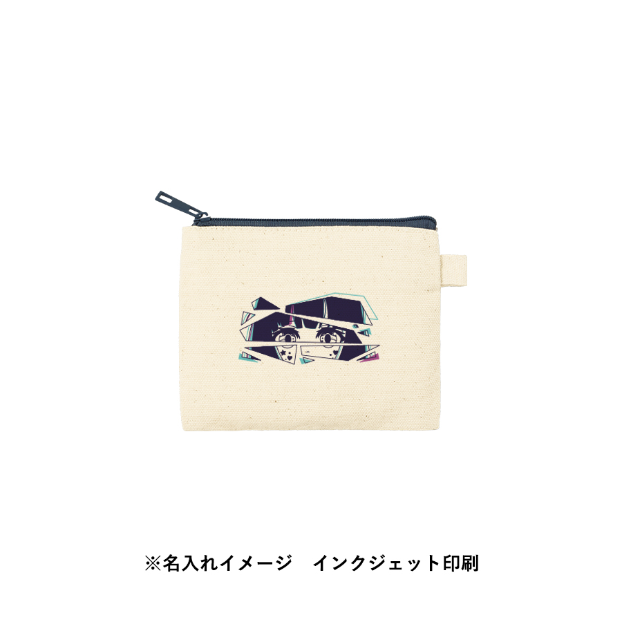 カラーファスナーキャンバスフラットポーチ（SS）