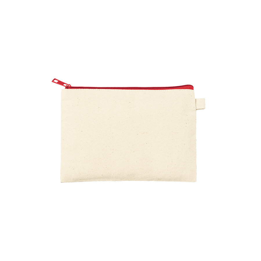 カラーファスナーキャンバスフラットポーチ（S）