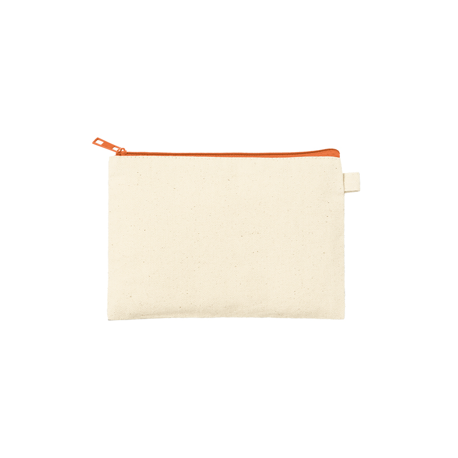 カラーファスナーキャンバスフラットポーチ（S）