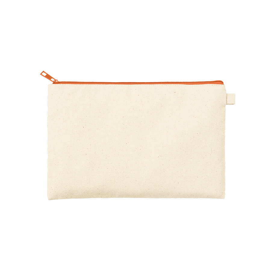 カラーファスナーキャンバスフラットポーチ（M）