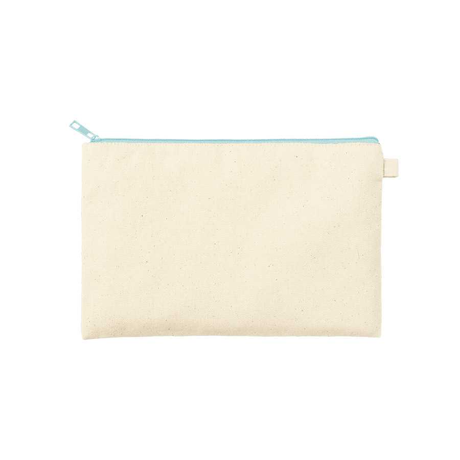 カラーファスナーキャンバスフラットポーチ（M）