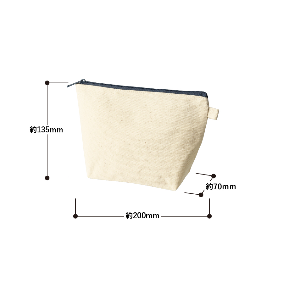 カラーファスナーキャンバスデイリーポーチ