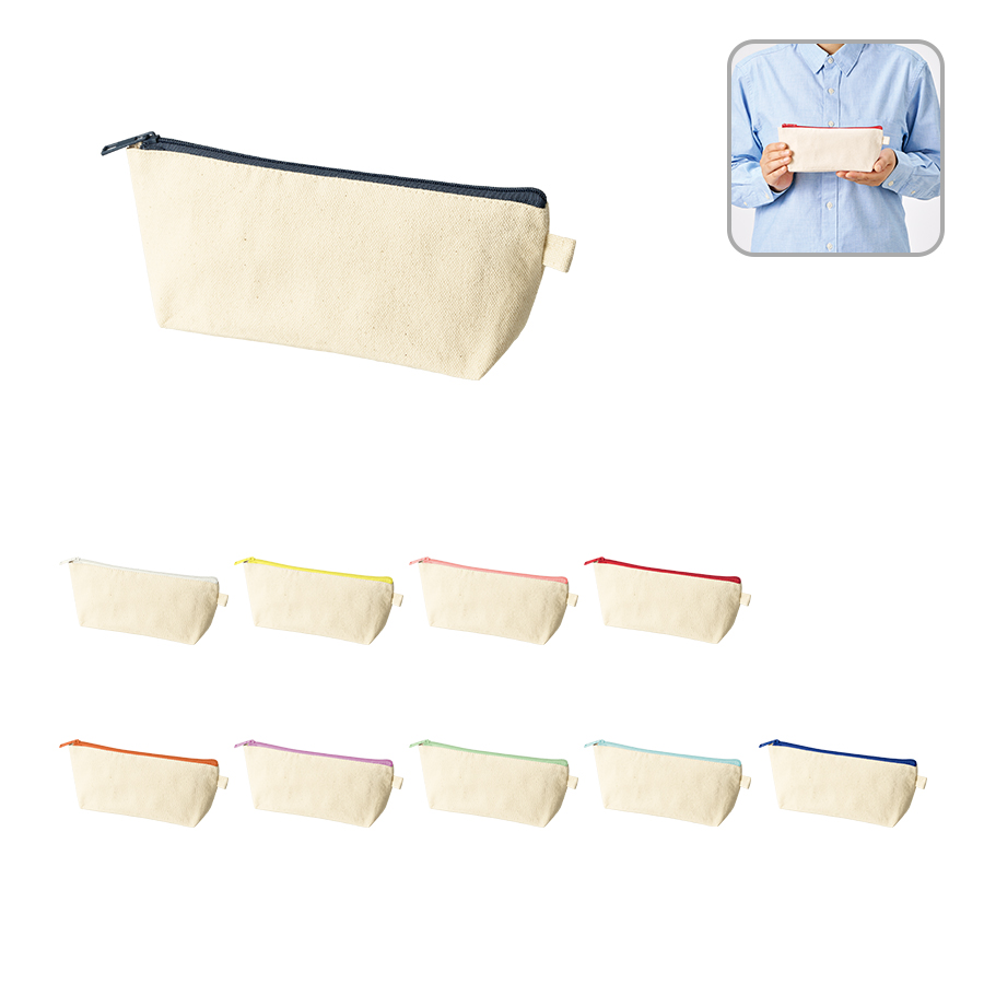 TP-0056カラーファスナーキャンバスロングポーチ