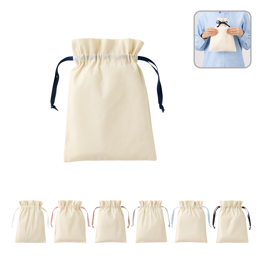 TP-0066コットンカラーリボン巾着（M）