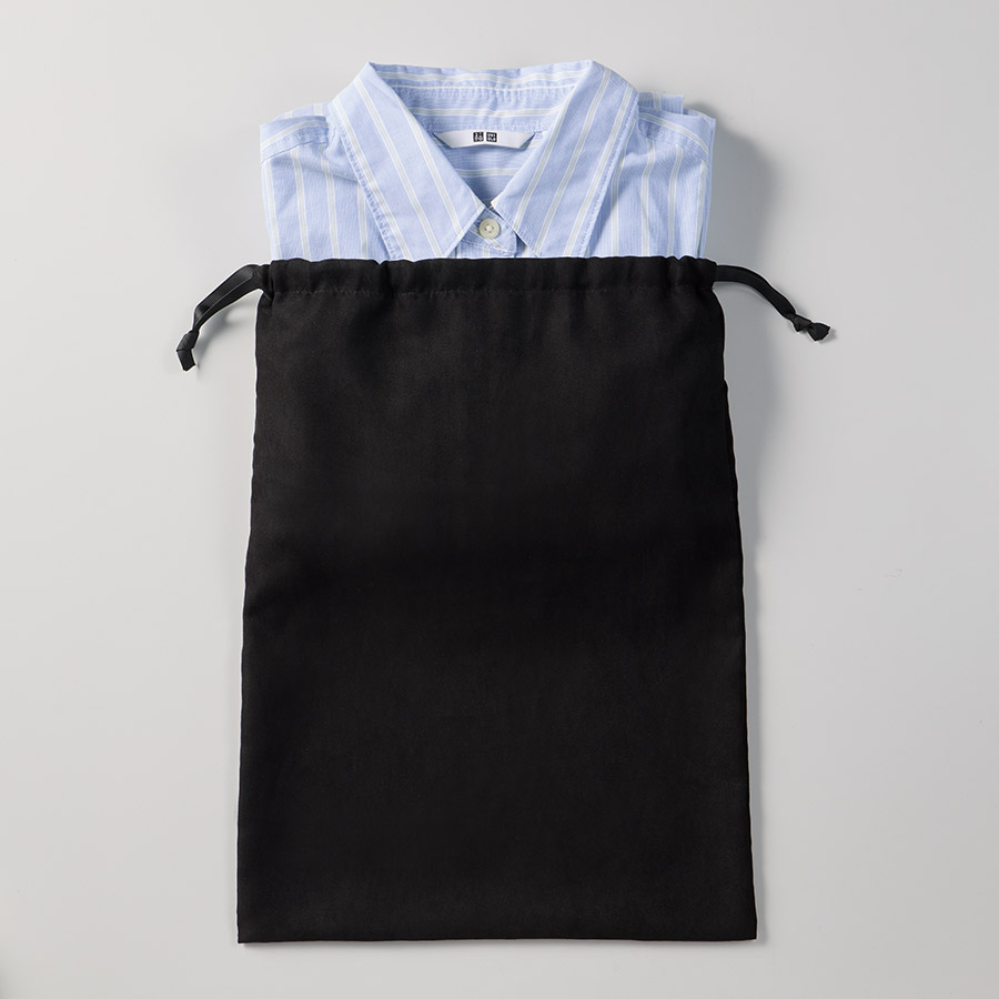 スウェード風巾着（L）