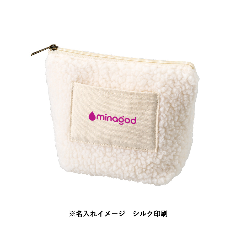 ボア＆キャンバスポケットデイリーポーチ