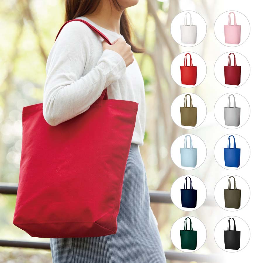 キャンバストート（M）（ナチュラル、カラー：12色）