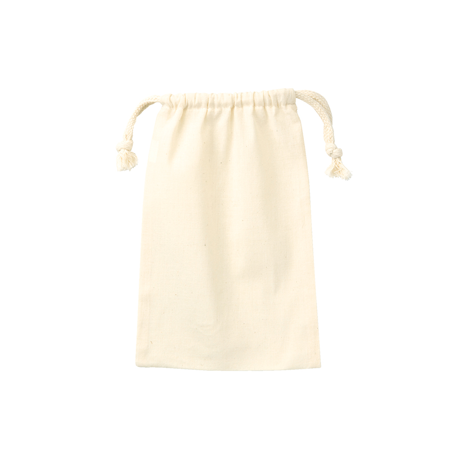 コットン巾着（M）　ナチュラル