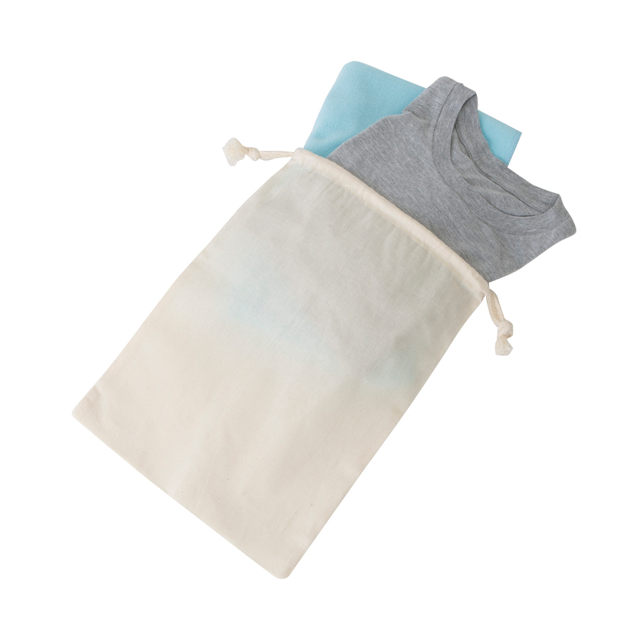 コットン巾着（L） ナチュラル