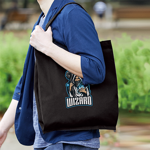 ライトキャンバスバッグ　横マチ付