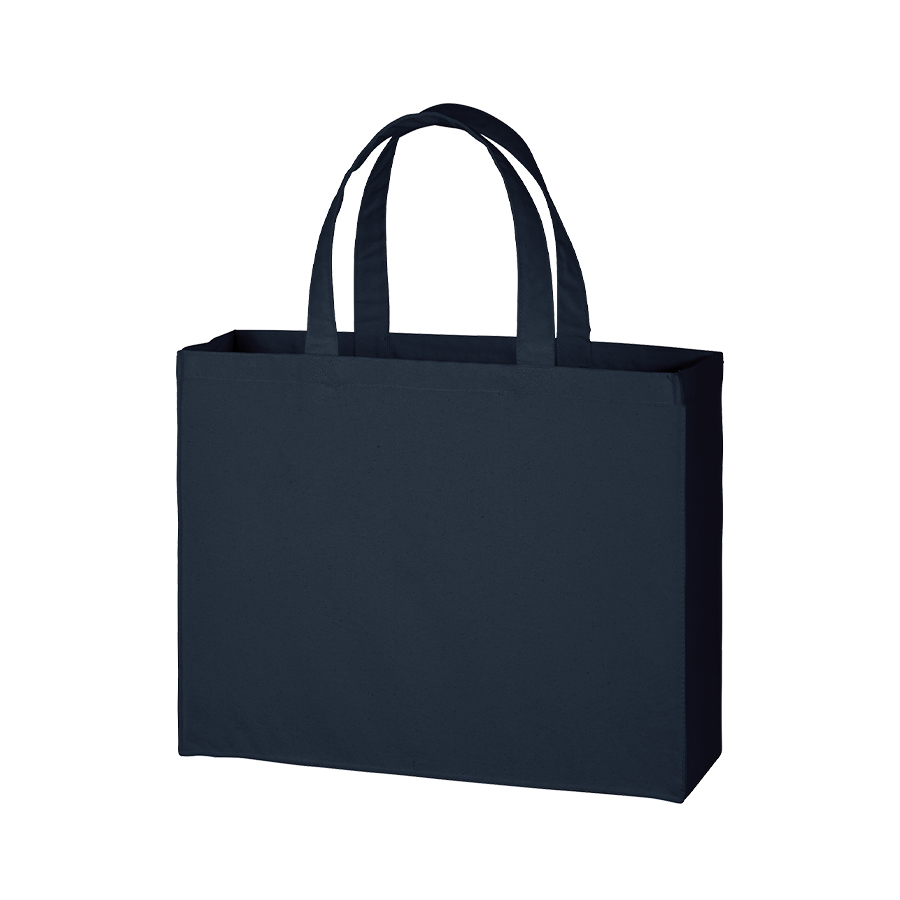 キャンバスカレッジトート（L）ワイド　ネイビー・ブラック
