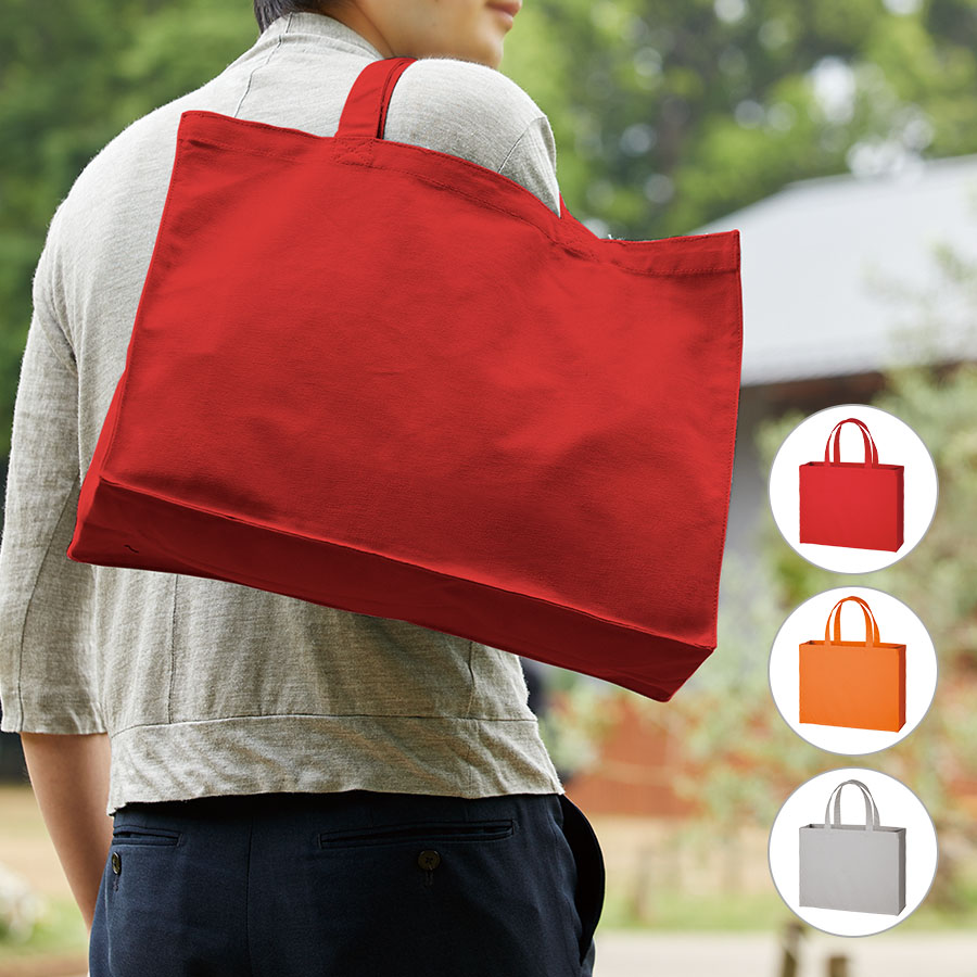 TR-0412【アウトレット】キャンバスカレッジトート（L）ワイド