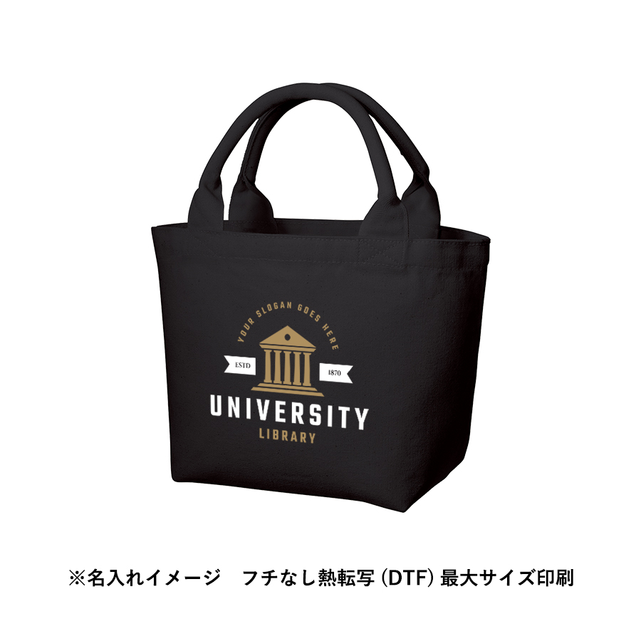 厚手キャンバスパイプハンドルトート　ブラック