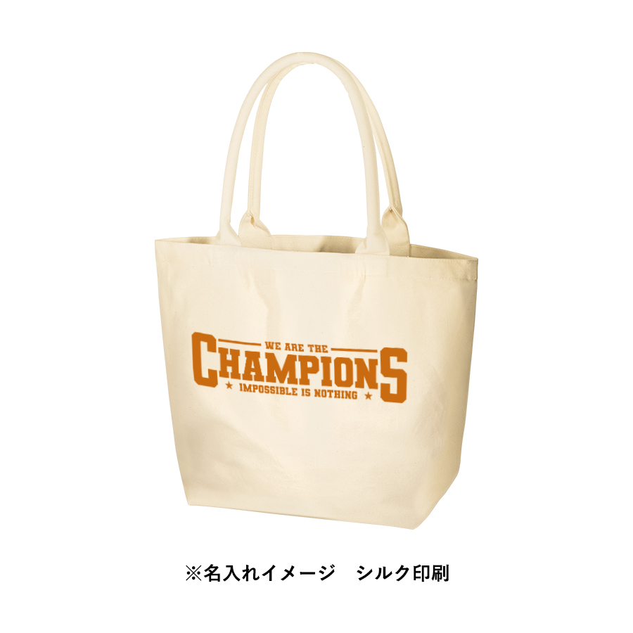 厚手キャンバスパイプハンドルトート（M）ナチュラル