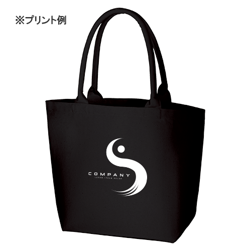 厚手キャンバスパイプハンドルトート（M）　ブラック