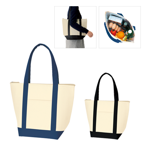 保冷バイカラートート（サイズ：S～M、カラー：2色）