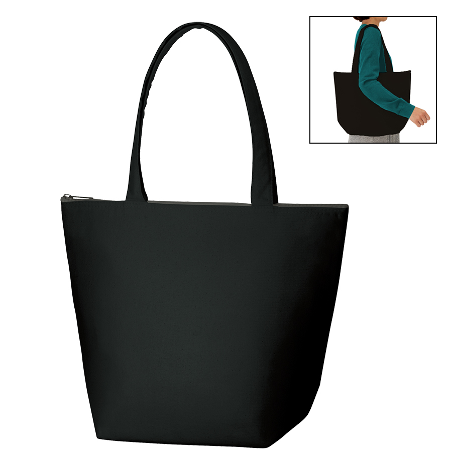 TR-0770キャンバス保冷トート（M）　ナイトブラック