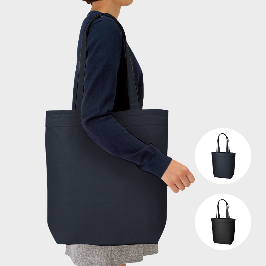 TR-0789キャンバスベルトライントート　ネイビー・ブラック