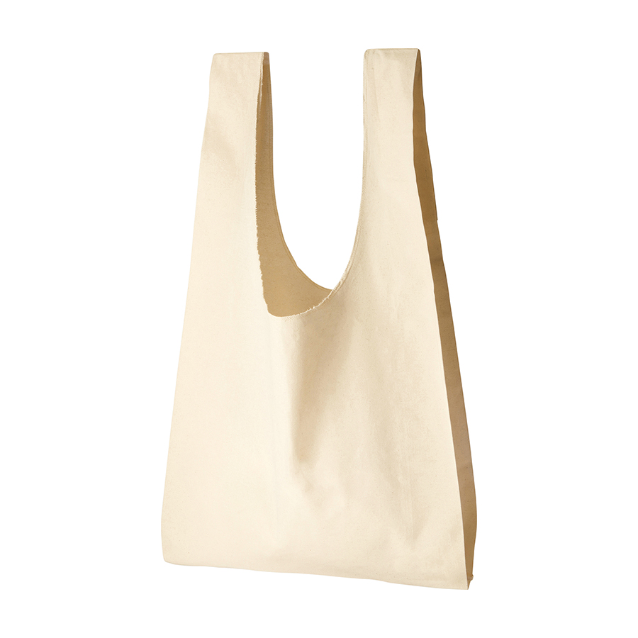 厚手コットンマルシェバッグ（L）ナチュラル