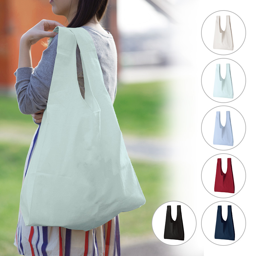 厚手コットンマルシェバッグ（size：M～L カラー：7色）